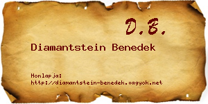 Diamantstein Benedek névjegykártya